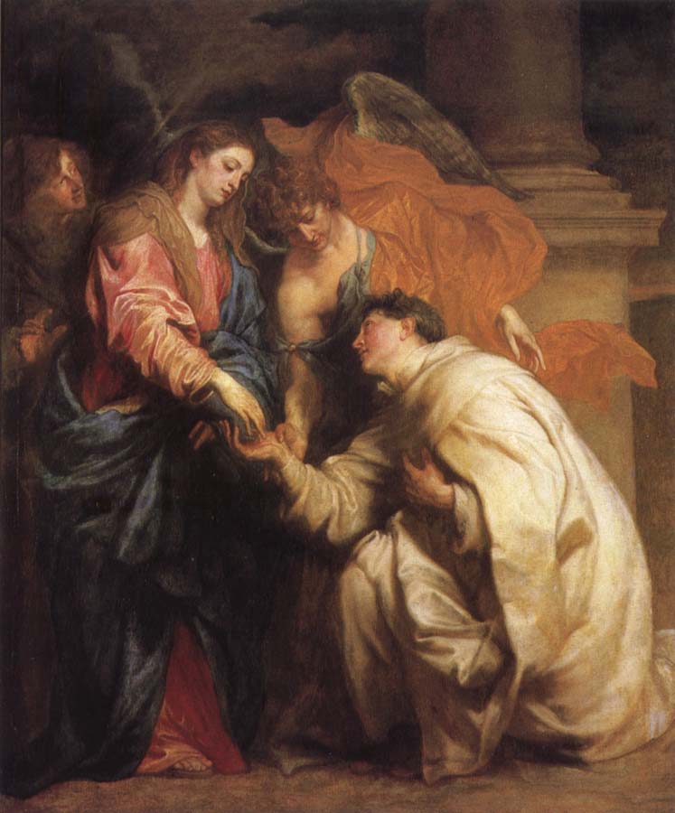 Anthony Van Dyck The mystic marriage of the Blessed Hermann Foseph with Mary